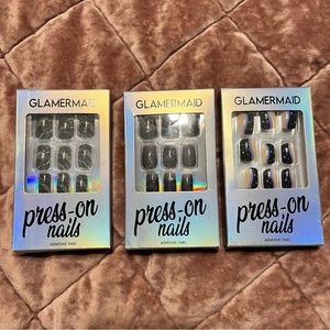 Glamermaid Press-On Nails: Night Sky, Peacock Blue Marble, & Star River